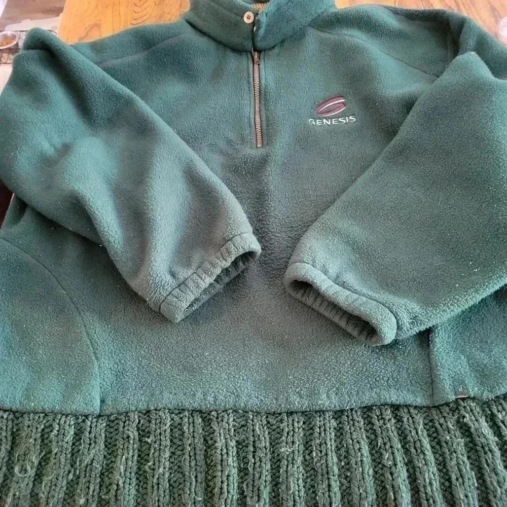 Womans Large English Bay Sportswear  Fleese Jacket Dark Green - Picture 8 of 8